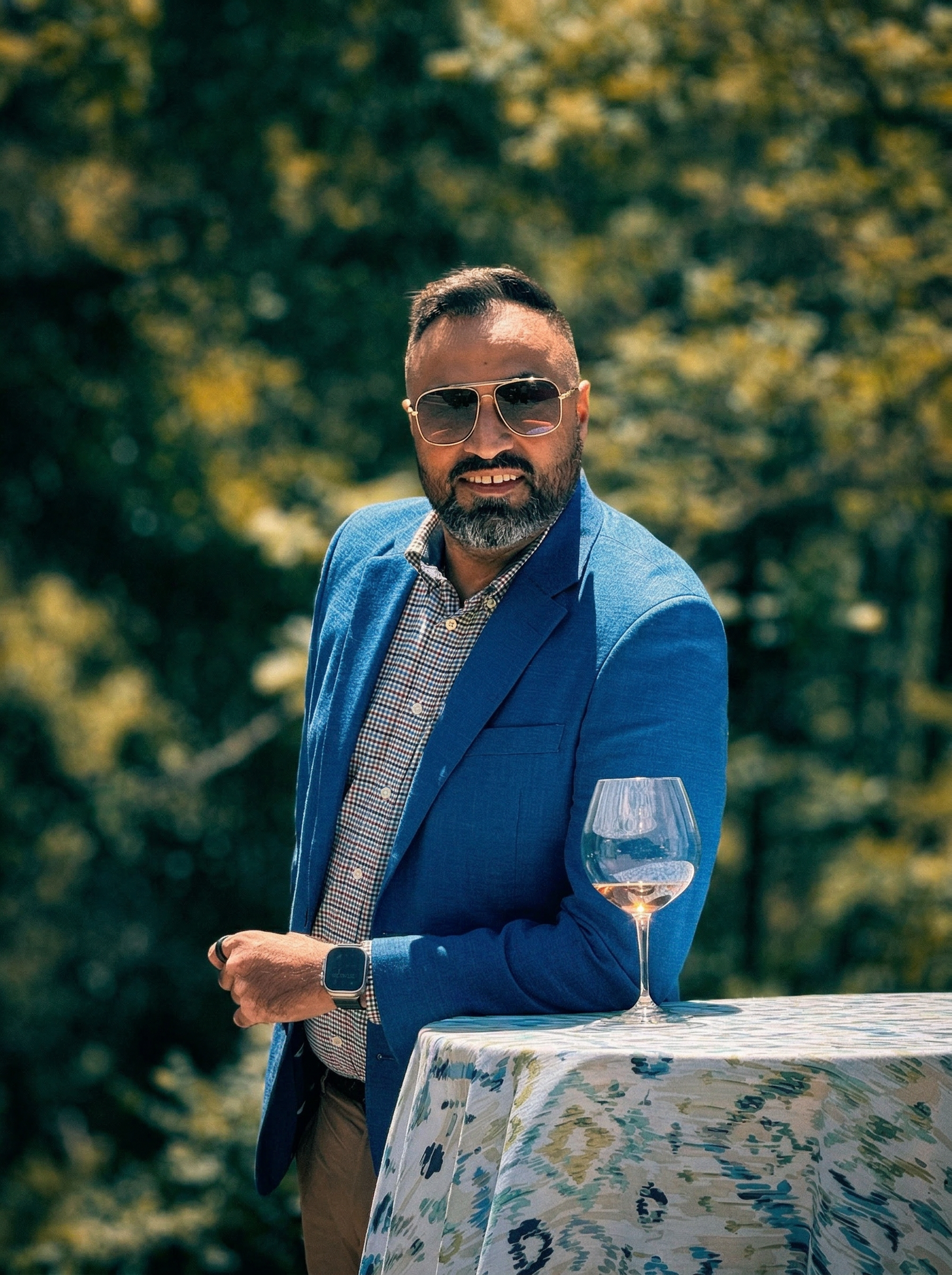 Deep Singh — Entrepreneur portrait in blue blazer