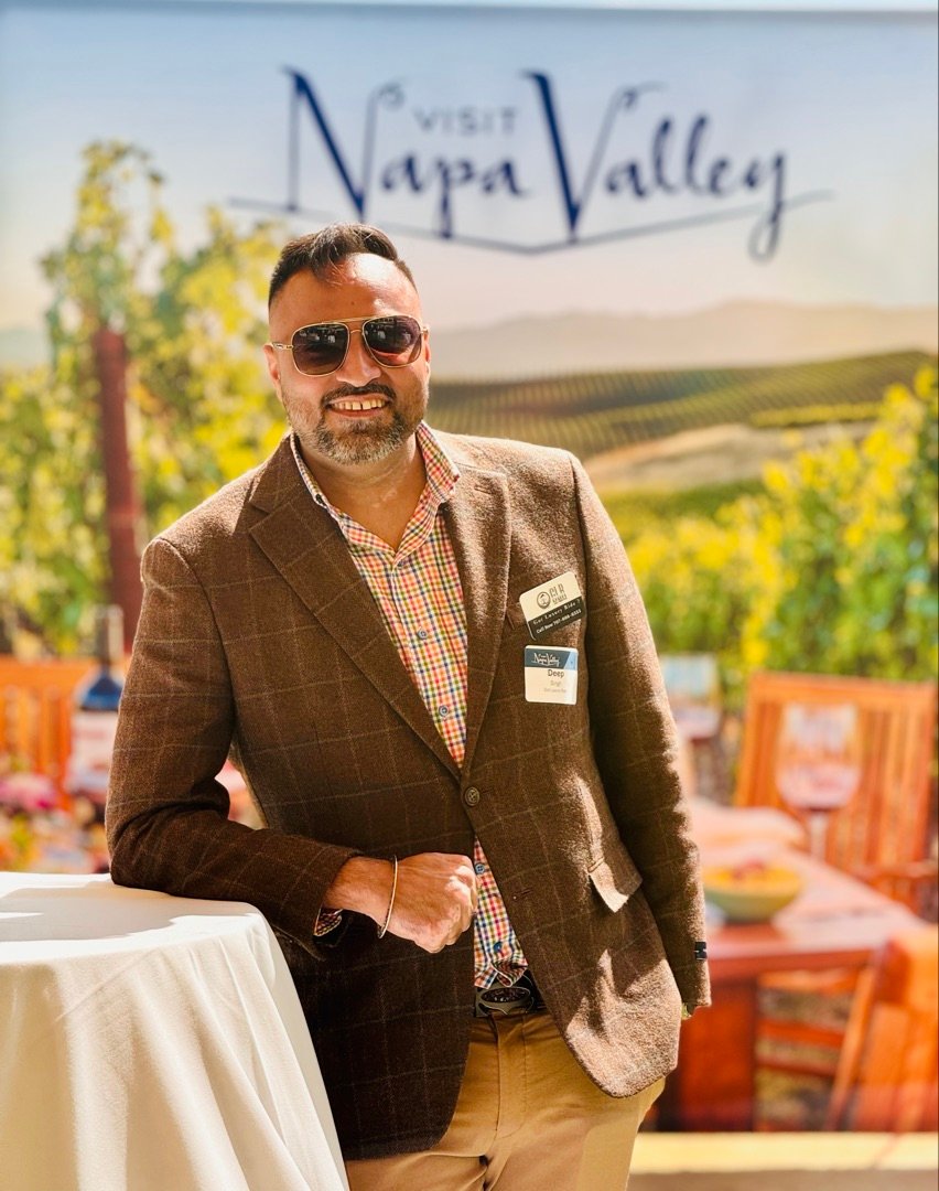 Deep Singh at Visit Napa Valley event